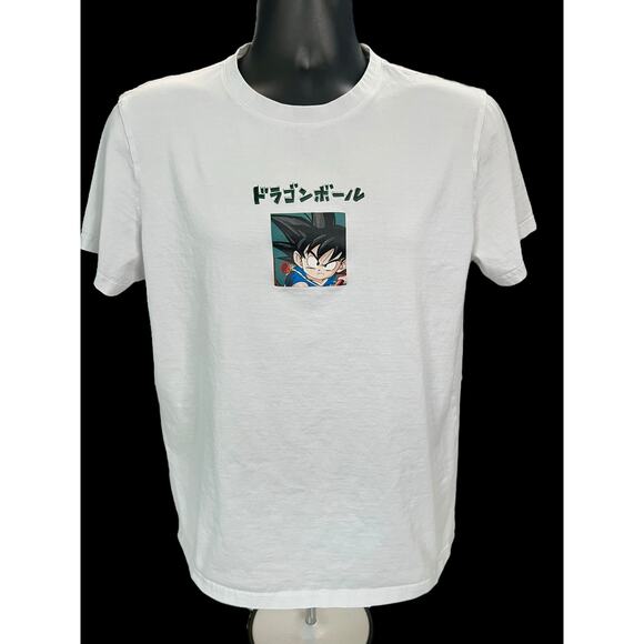 Dragon Ball Z x Peacebird White Graphic Tee 2XL | Goku Rare Anime T-Shirt - Picture 1 of 15